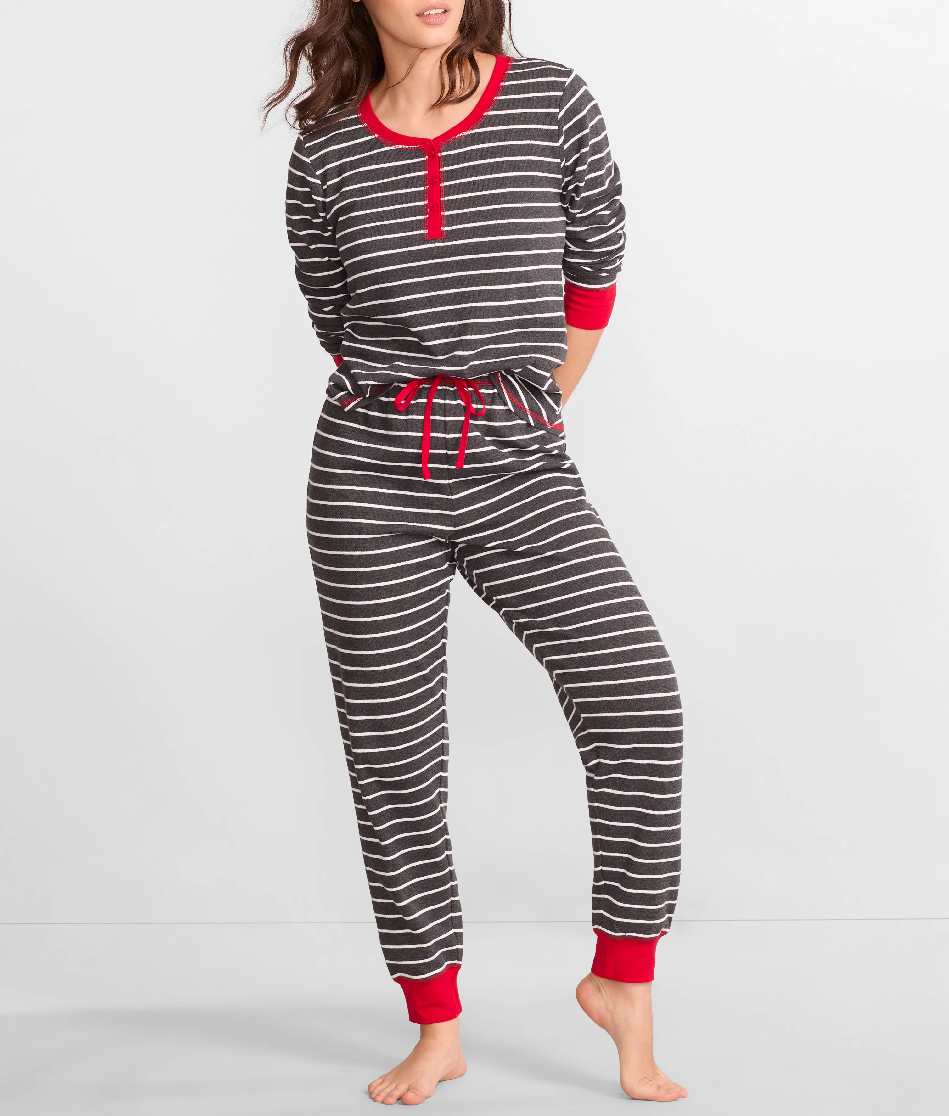 Her Stripe Henley PJ Set - Image 10