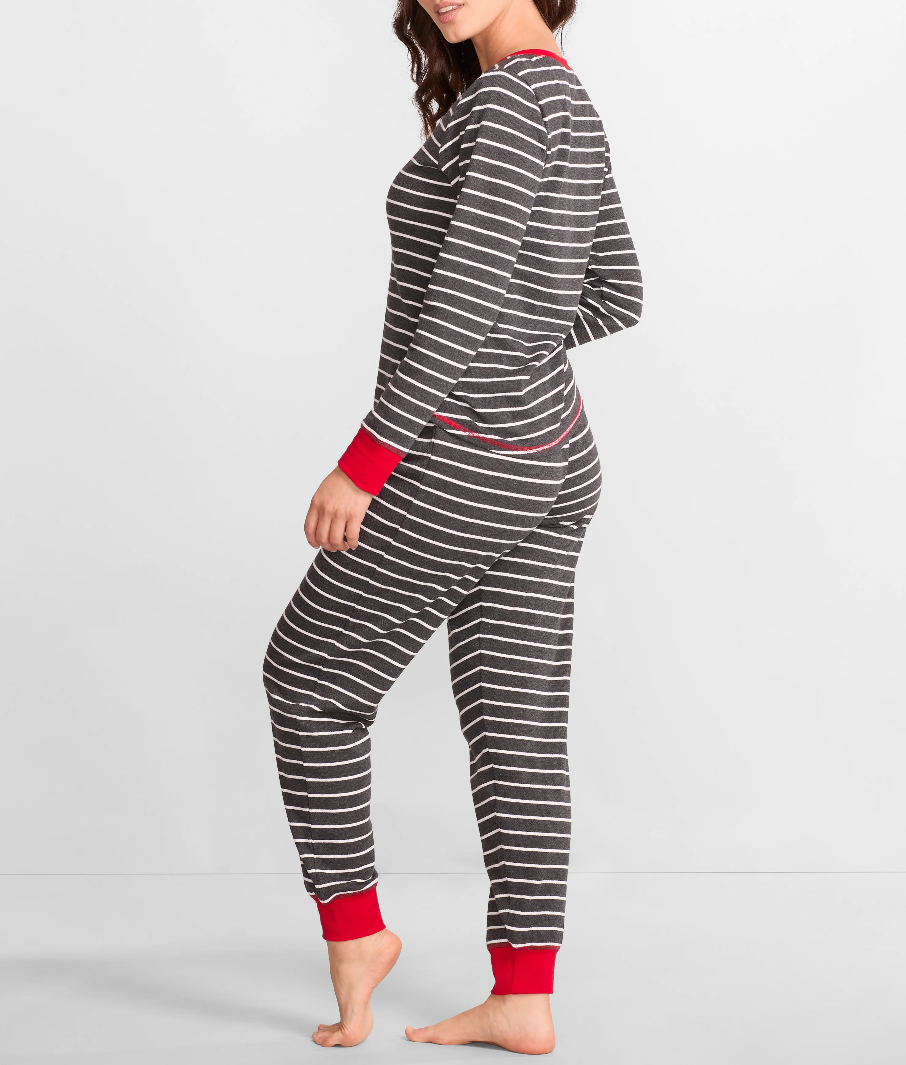 Her Stripe Henley PJ Set - Image 11