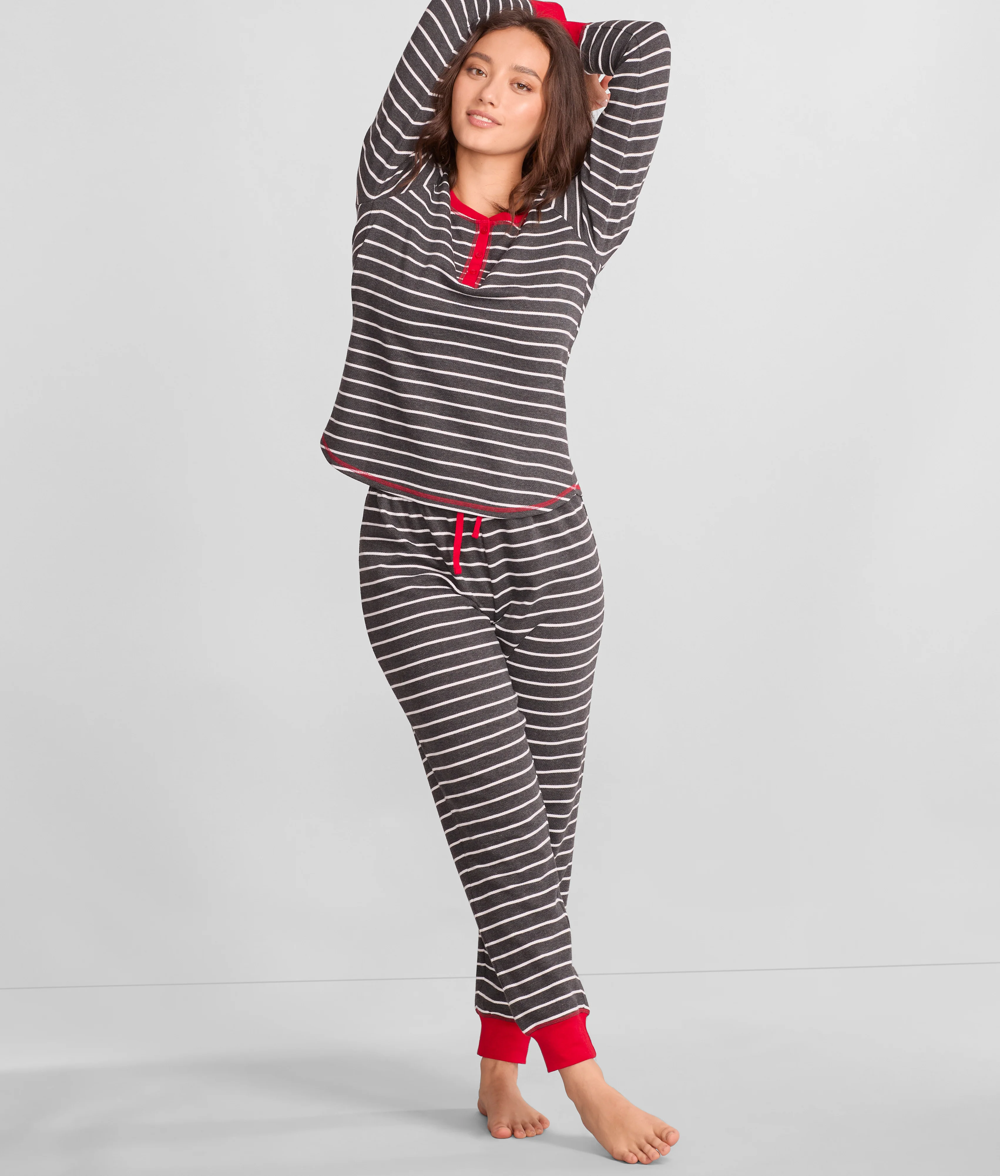 Her Stripe Henley PJ Set - Image 9