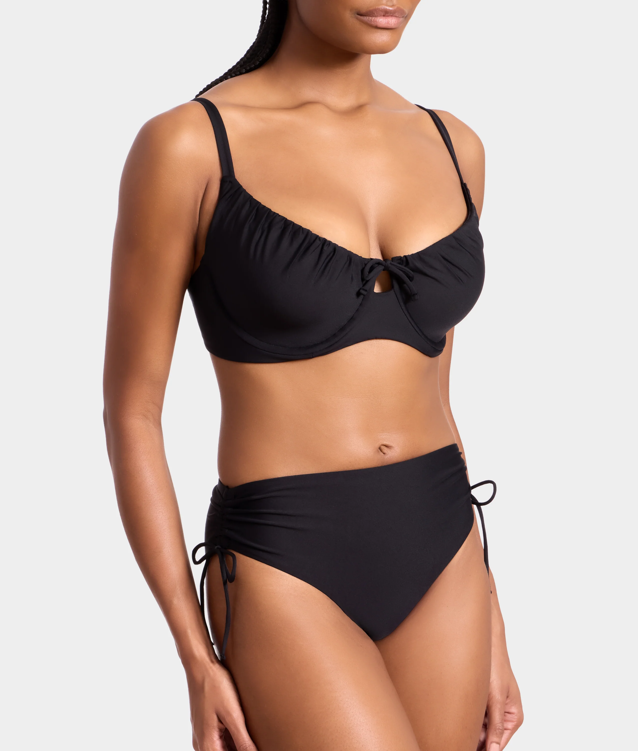 Adjustable Shirring Underwire Bikini Top - Image 11