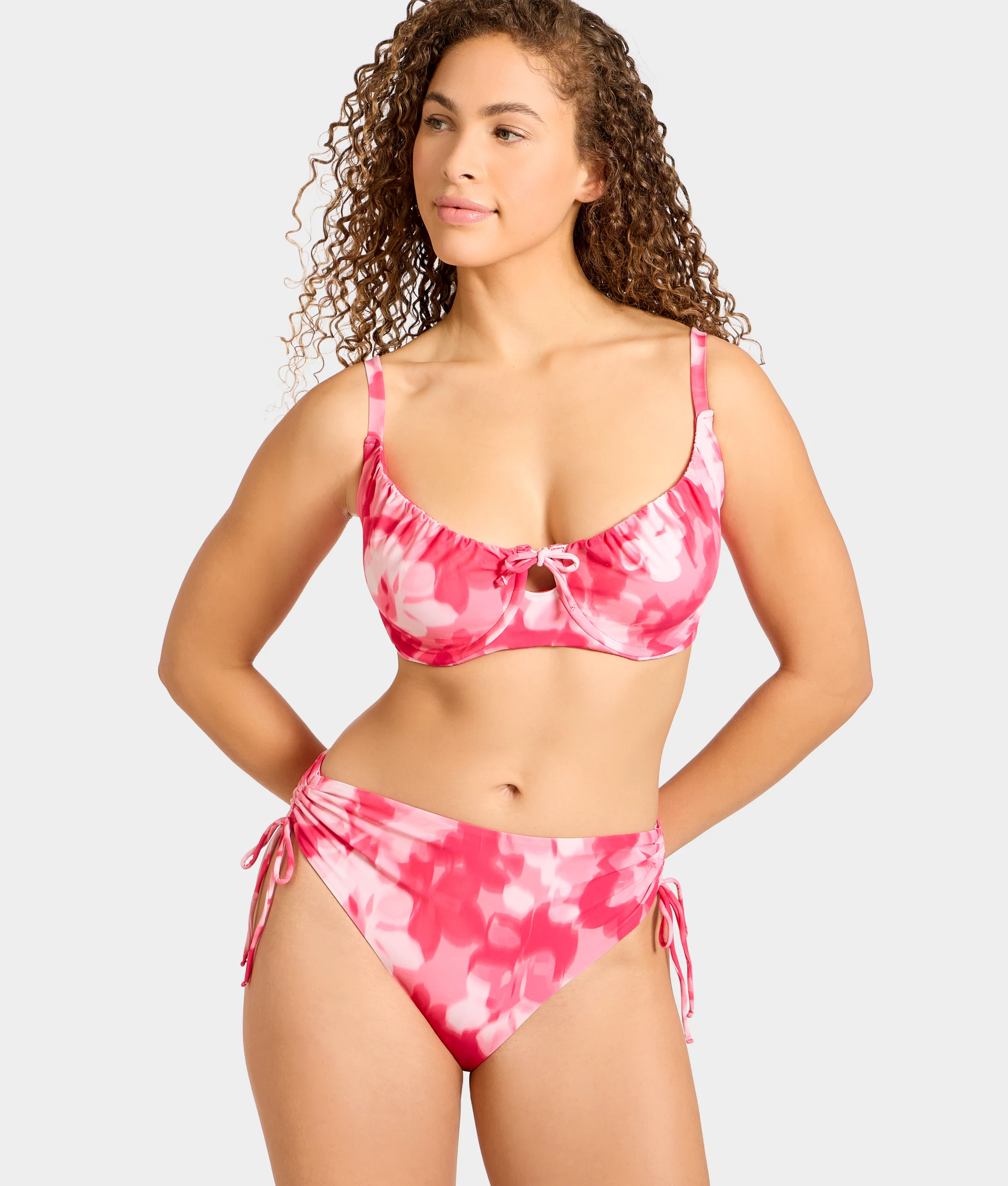 Adjustable Shirring Underwire Bikini Top - Image 22