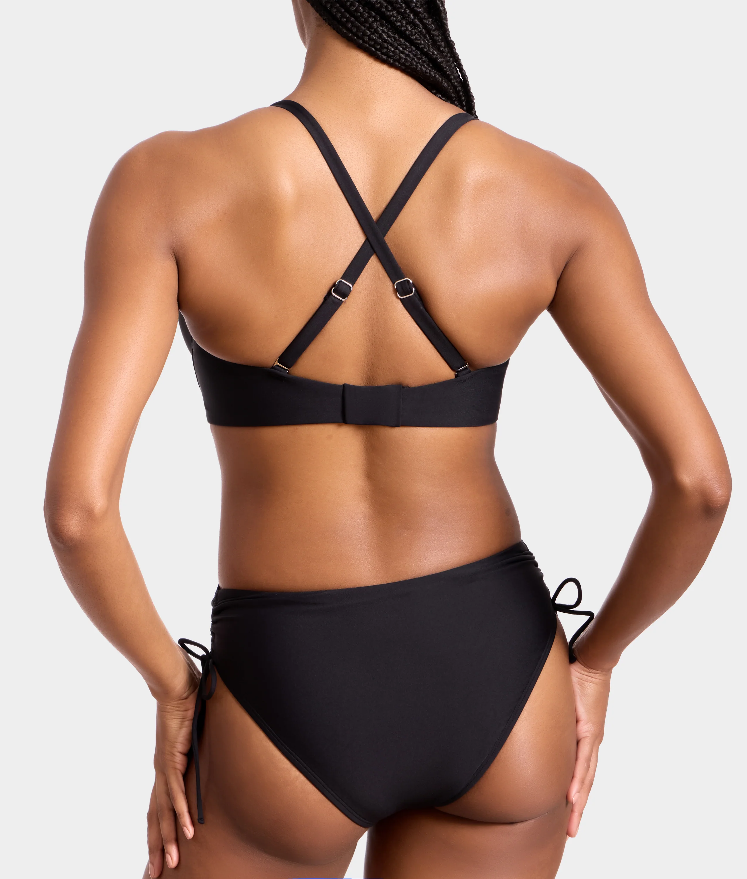 Adjustable Side Shirring High-Waist Bikini Bottom - Image 6