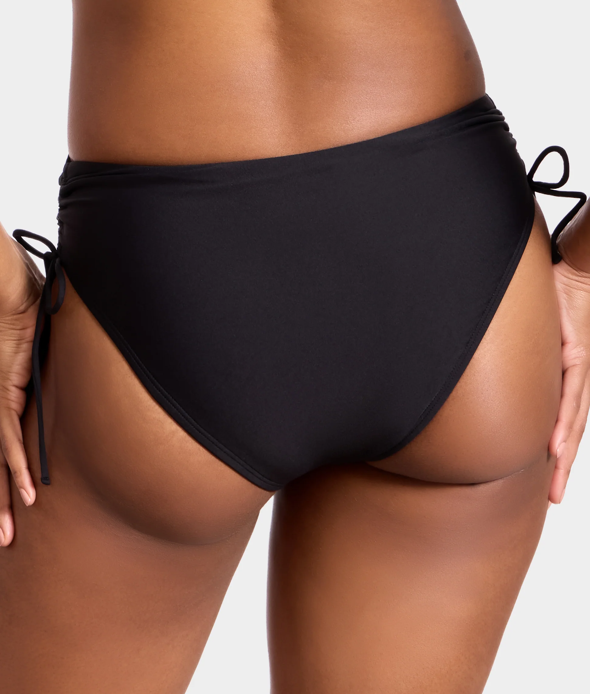 Adjustable Side Shirring High-Waist Bikini Bottom - Image 8