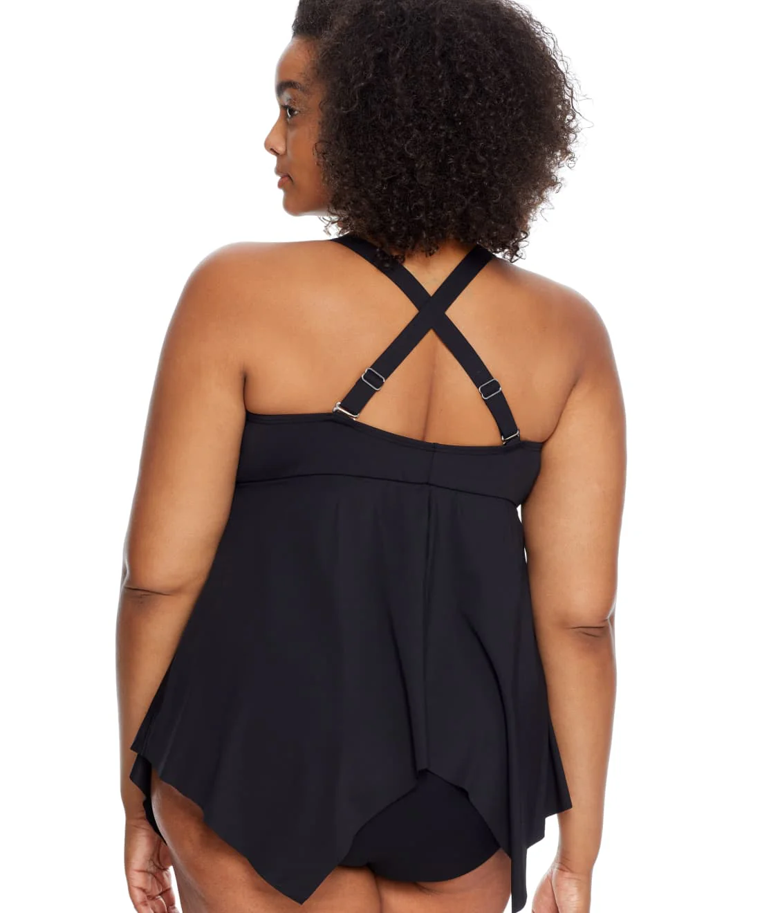 Plus Size Eco Onyx Sharkbite Underwire Tankini Top - Image 2