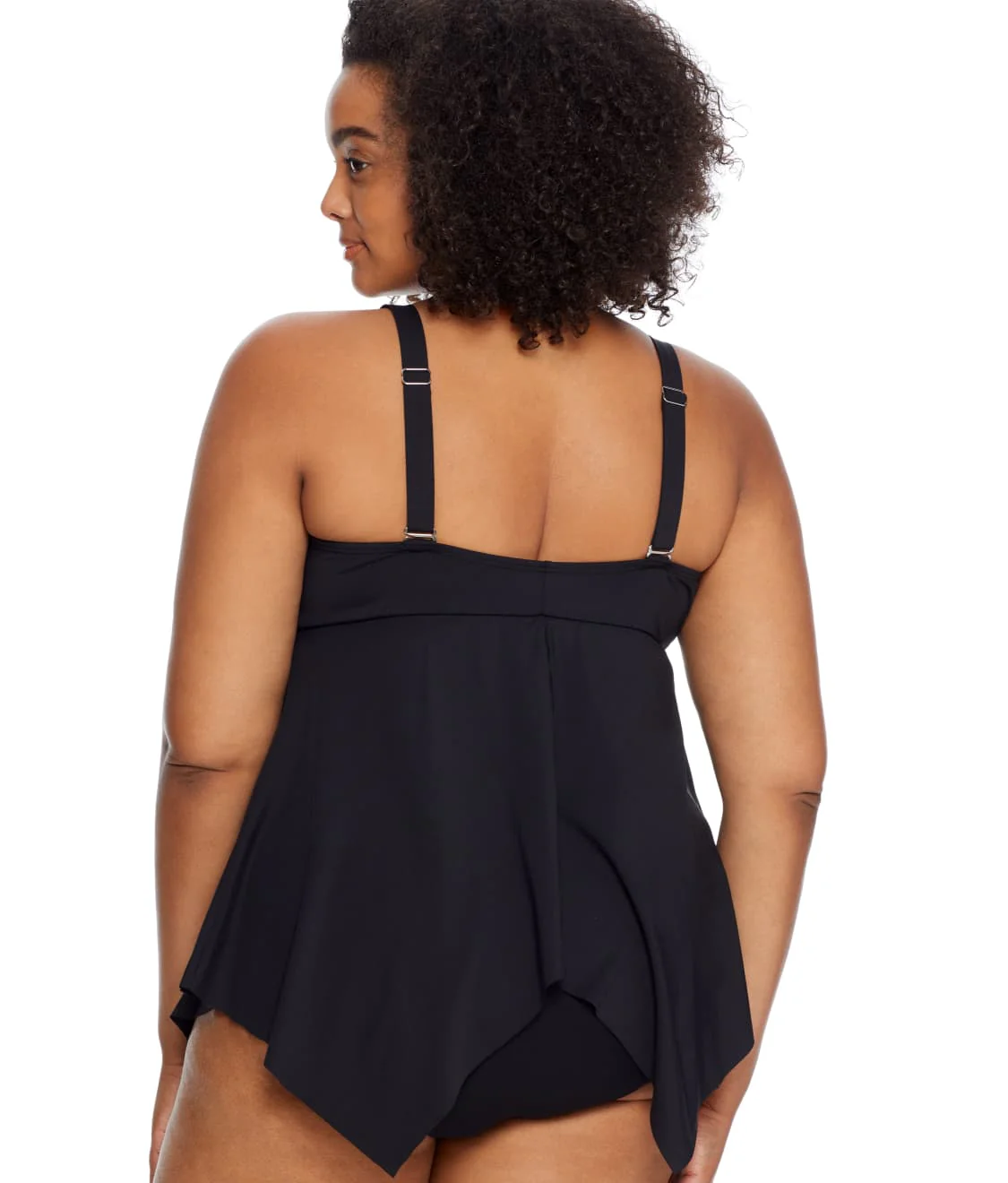 Plus Size Eco Onyx Sharkbite Underwire Tankini Top - Image 3