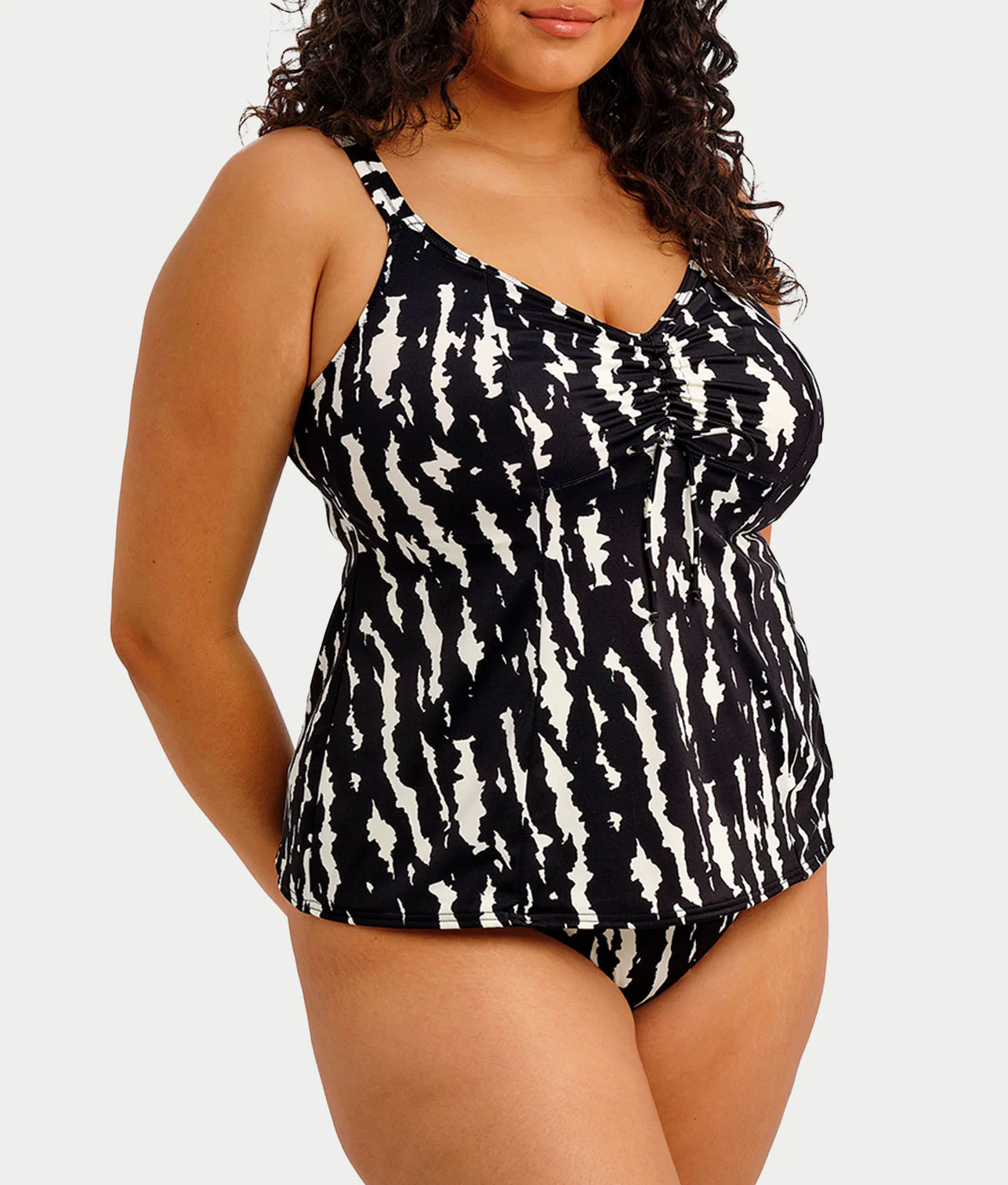 Plus Size Echo Shell Wire-Free Tankini Top - Image 3