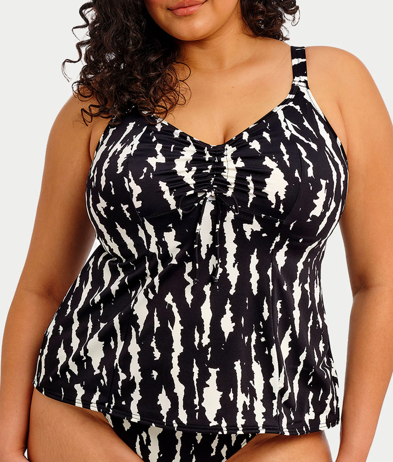 Plus Size Echo Shell Wire-Free Tankini Top - Image 5