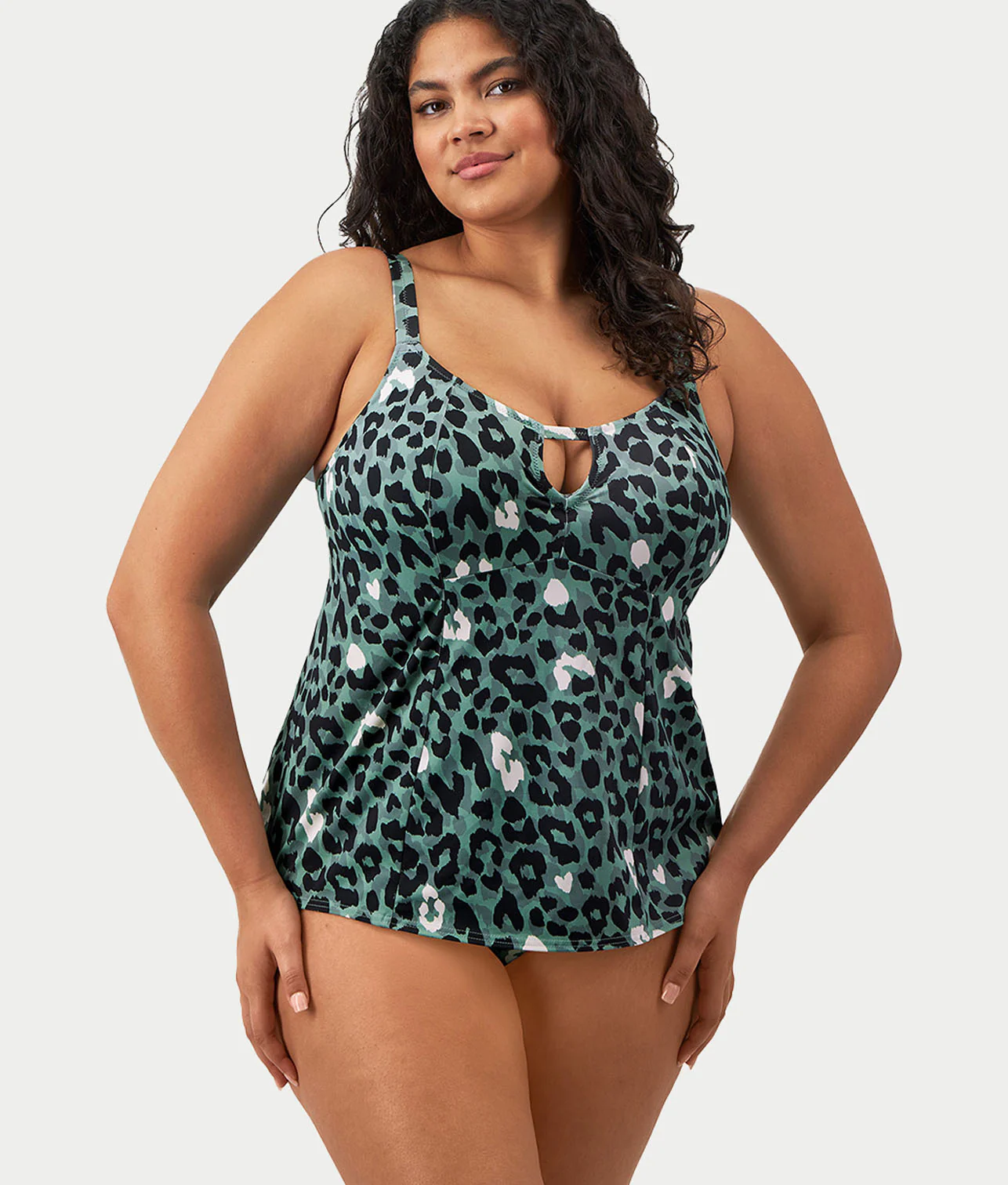 Plus Size Jungle Bay Tankini Top