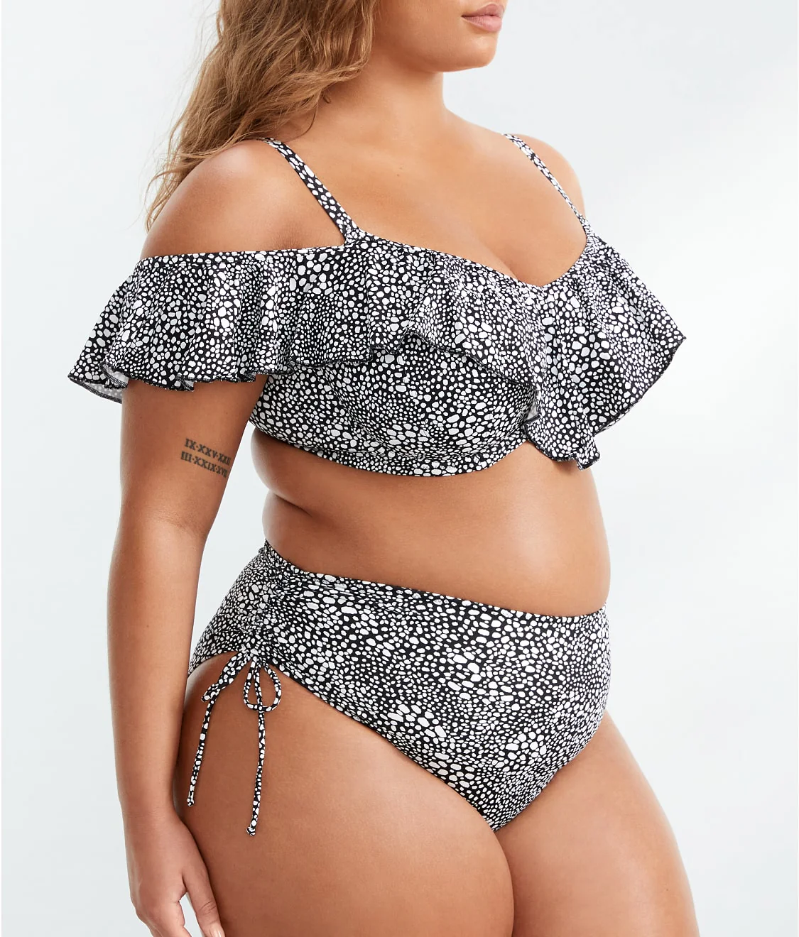Plus Size Pebble Cove Ruffle Underwire Bikini Top - Image 3