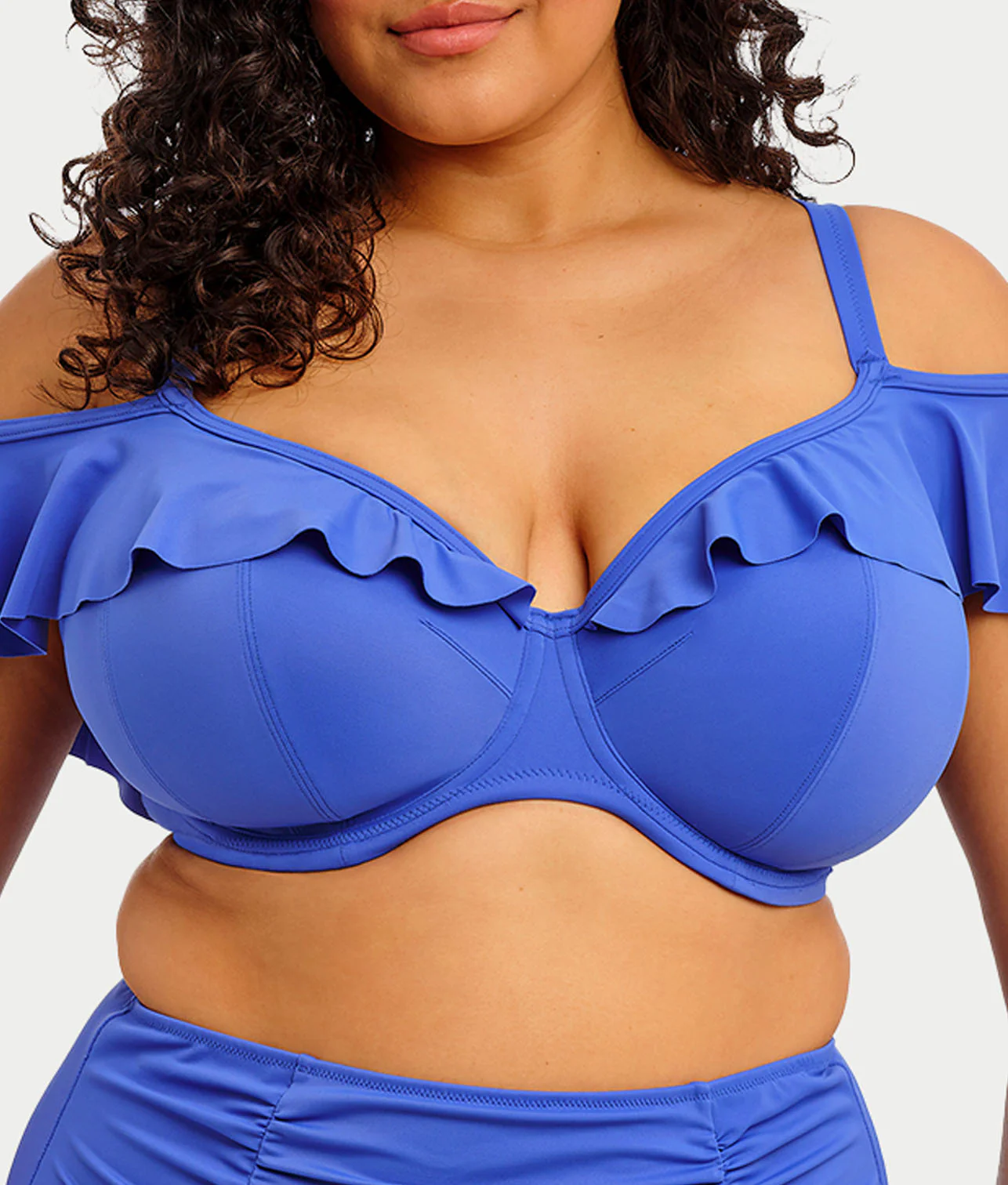 Plus Size Plain Sailing Bardot Bikini Top - Image 13