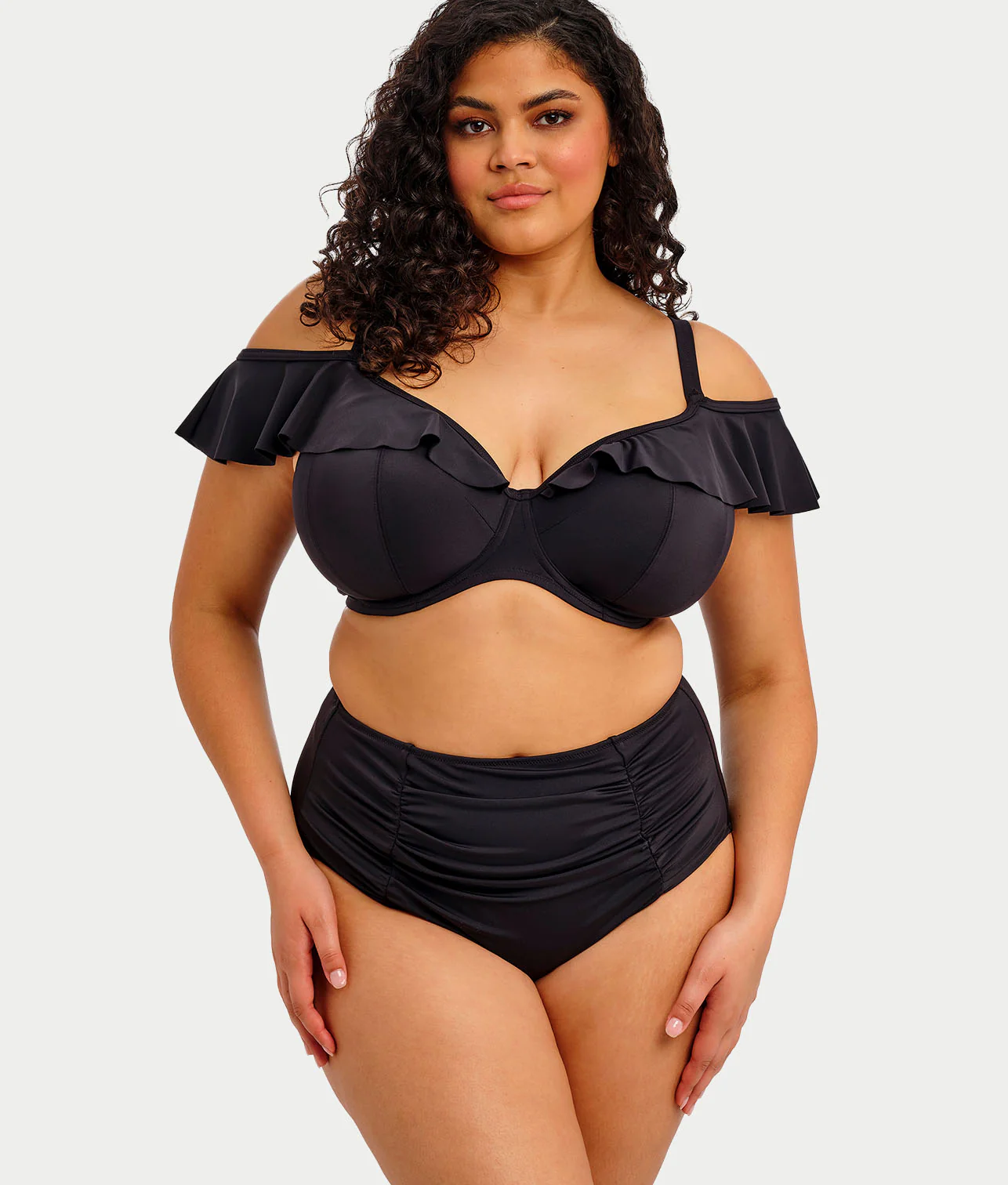 Plus Size Plain Sailing Bardot Bikini Top - Image 6