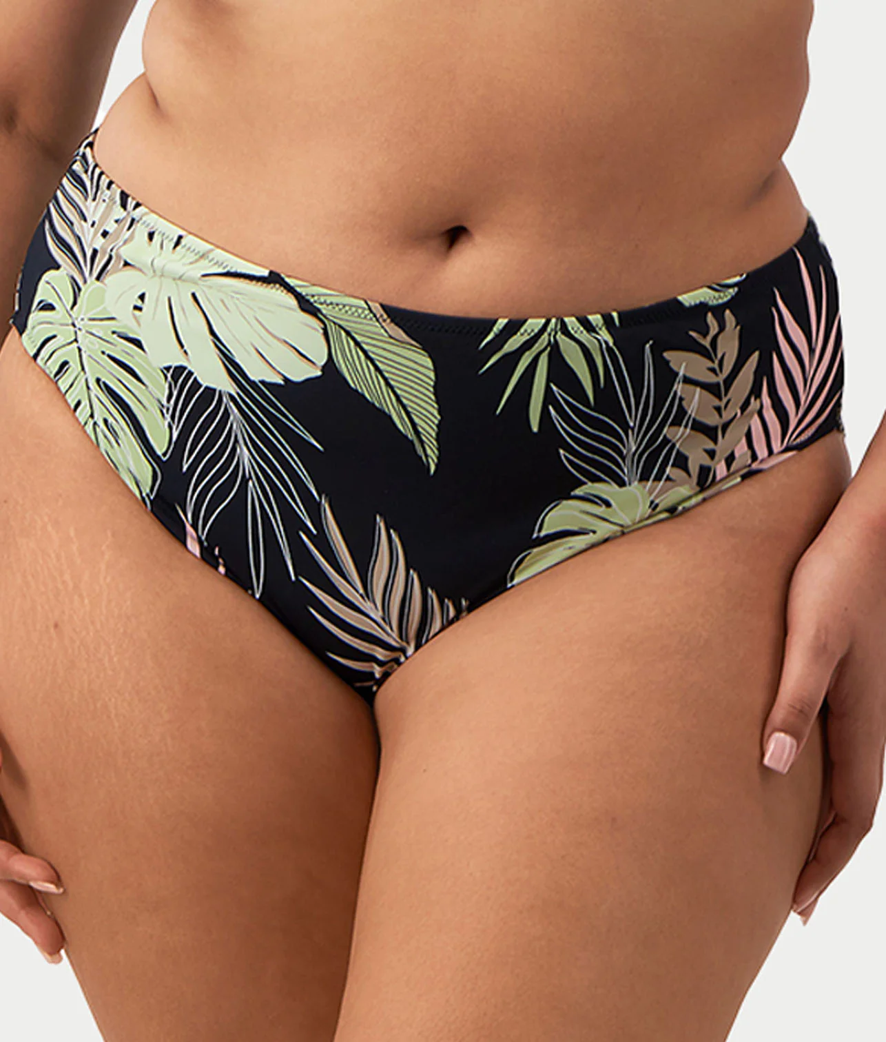 Plus Size Tropical Retreat Mid-Rise Bikini Bottom - Image 3