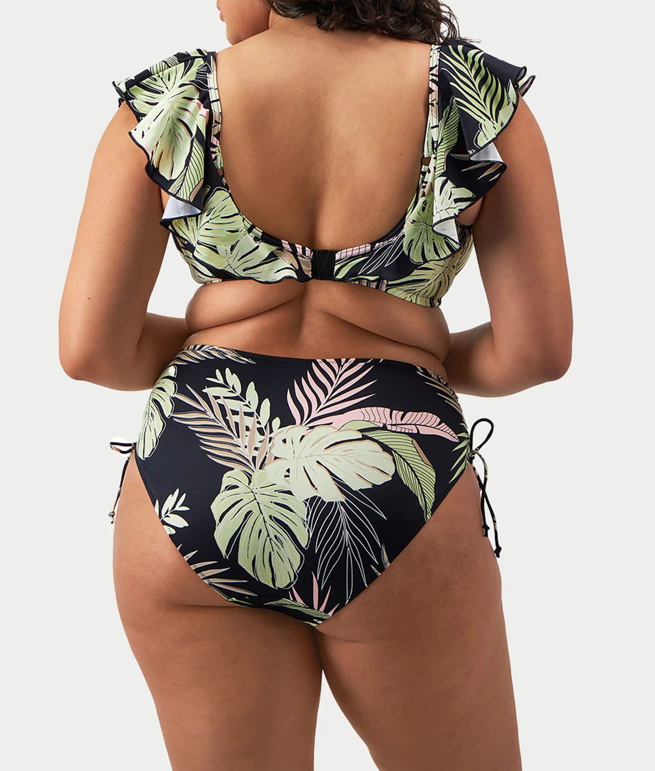 Plus Size Tropical Retreat Ruffle Bikini Top - Image 4