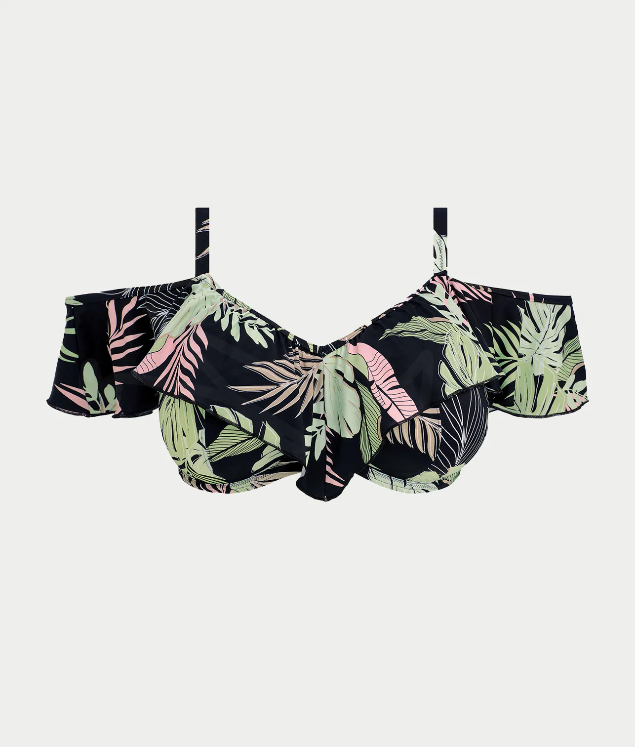 Plus Size Tropical Retreat Ruffle Bikini Top - Image 5