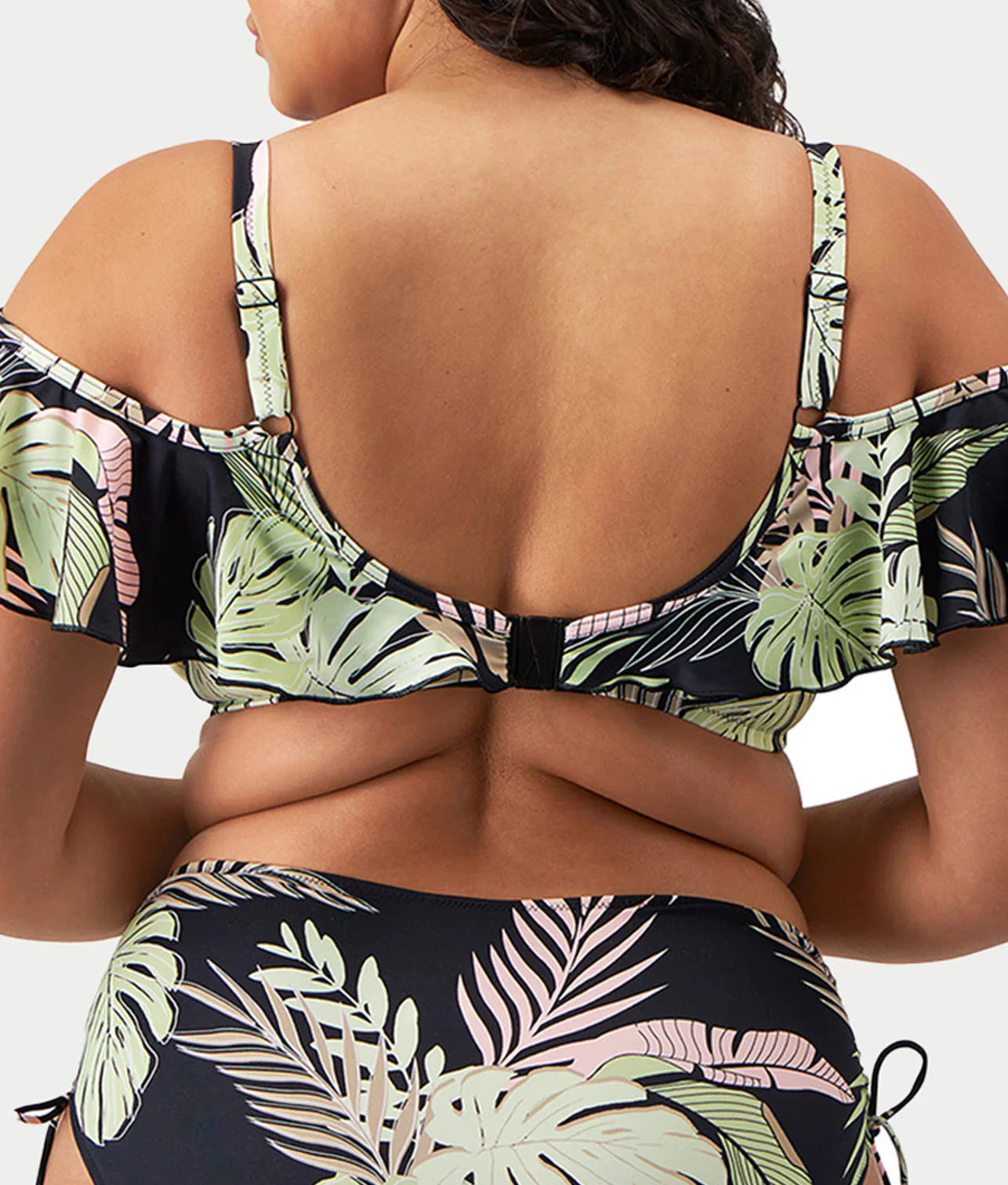Plus Size Tropical Retreat Ruffle Bikini Top - Image 7