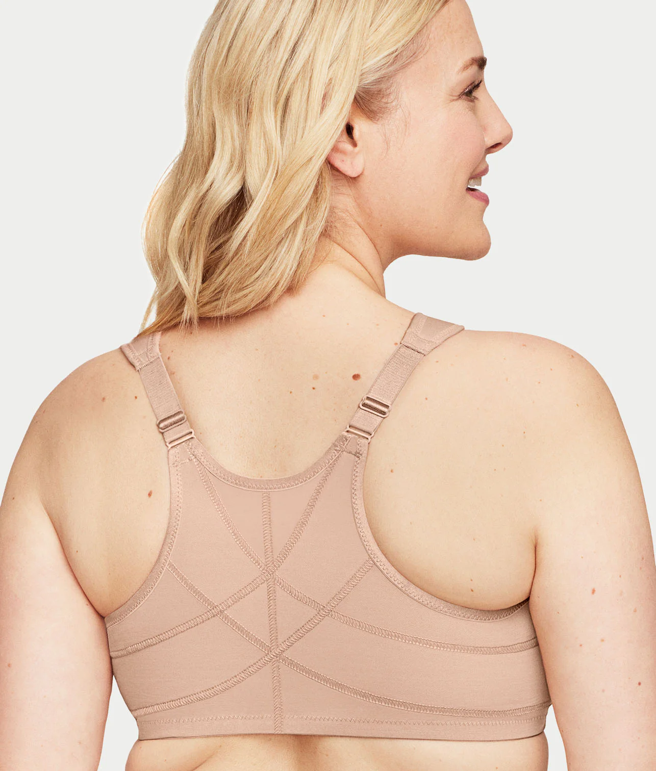 WonderWire Front-Close Posture Back Lace Bra - Image 3