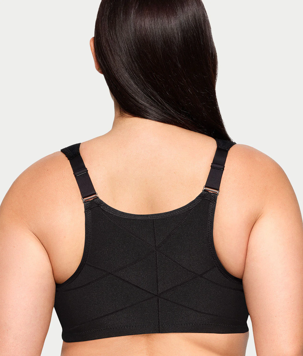 WonderWire Front-Close Posture Back Lace Bra - Image 7