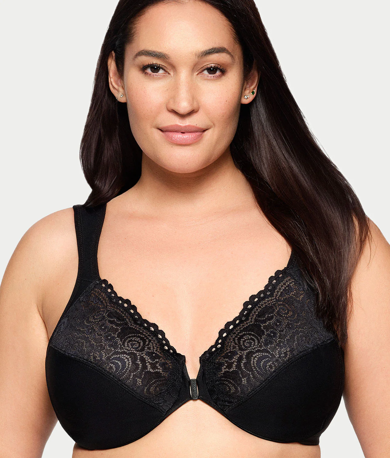 WonderWire Front-Close Posture Back Lace Bra - Image 8