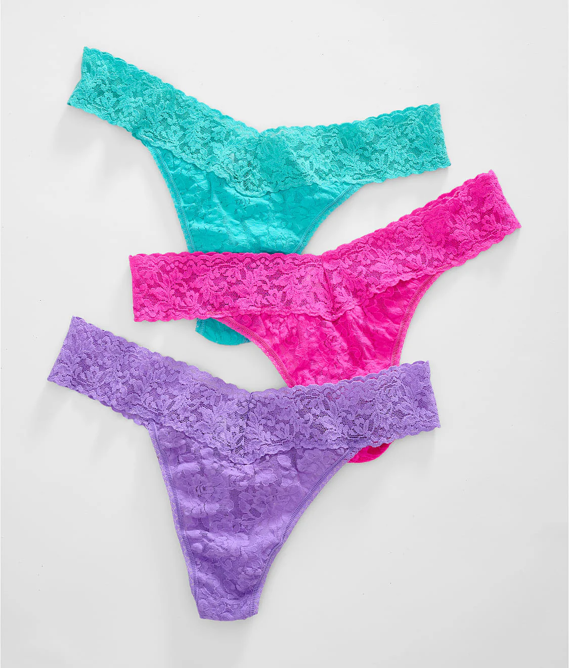 Signature Lace Original Rise Thong Fashion 3-Pack - Image 13