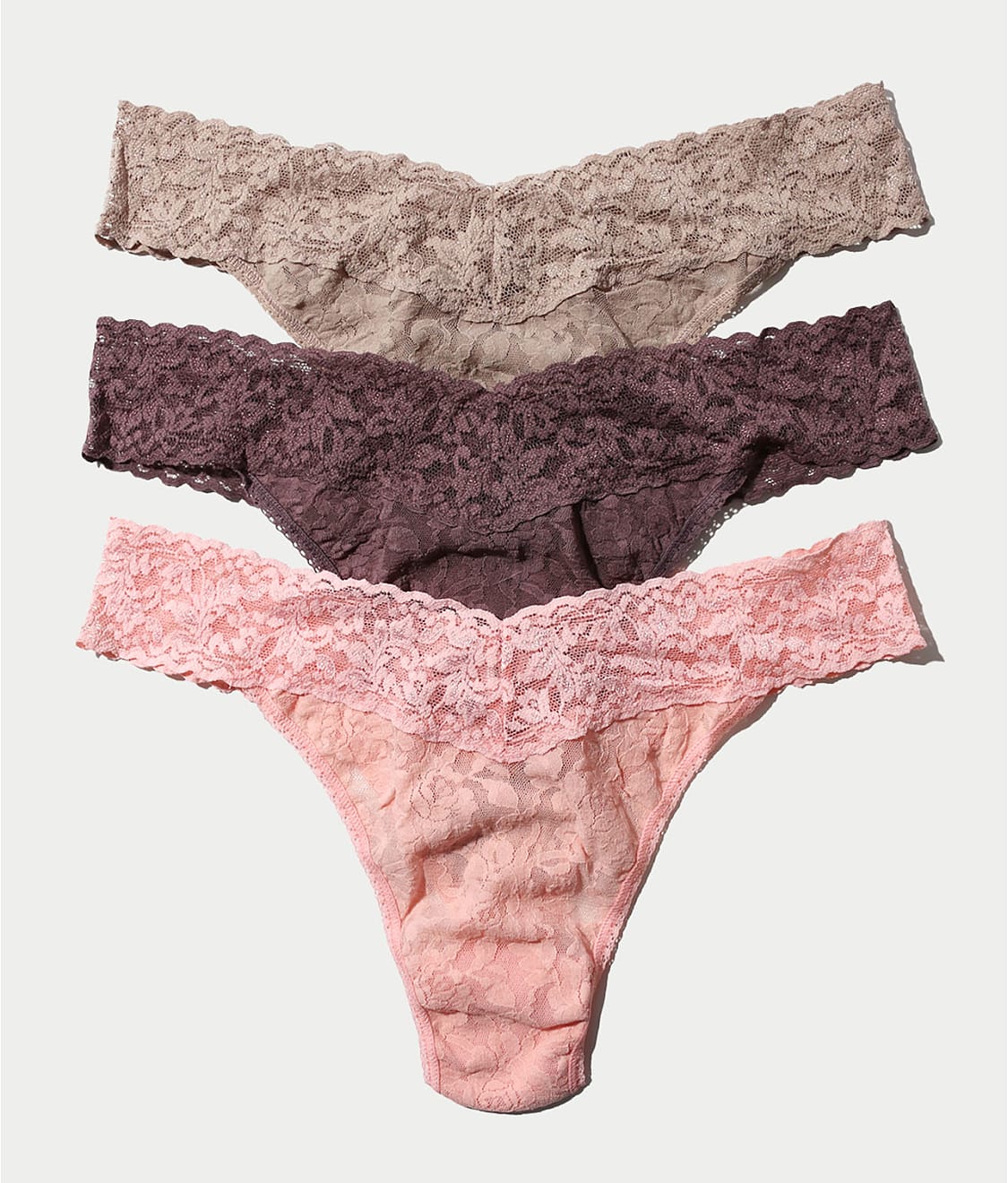 Signature Lace Original Rise Thong Fashion 3-Pack - Image 15