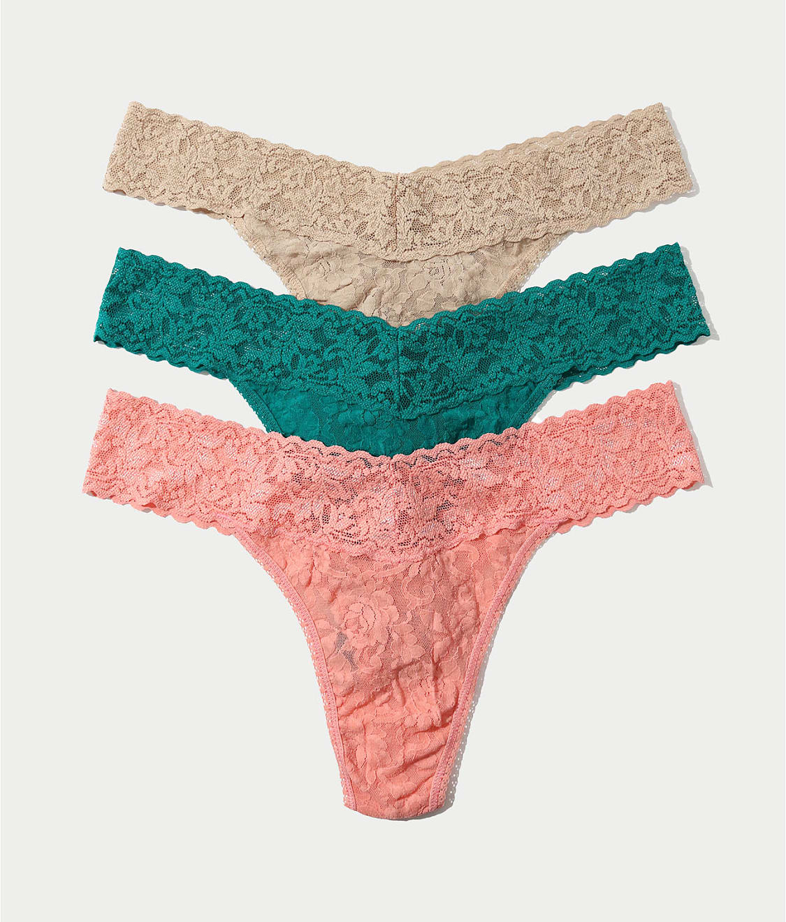 Signature Lace Original Rise Thong Fashion 3-Pack - Image 9