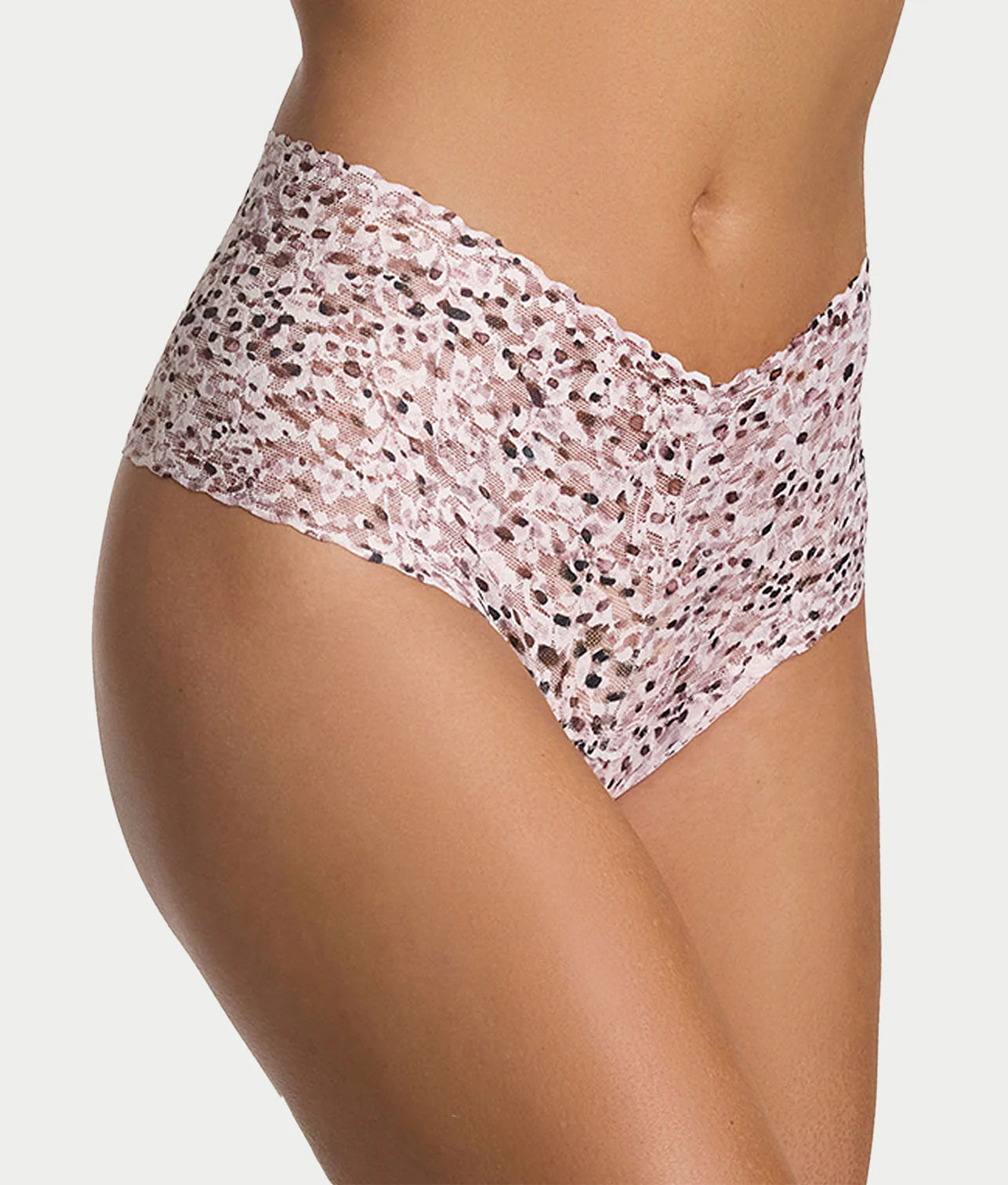 Signature Lace Printed Retro Thong - Image 3