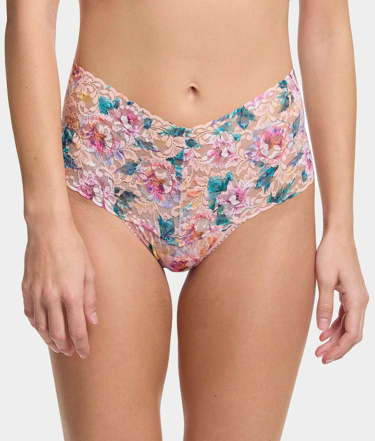 Signature Lace Printed Retro Thong - Image 5