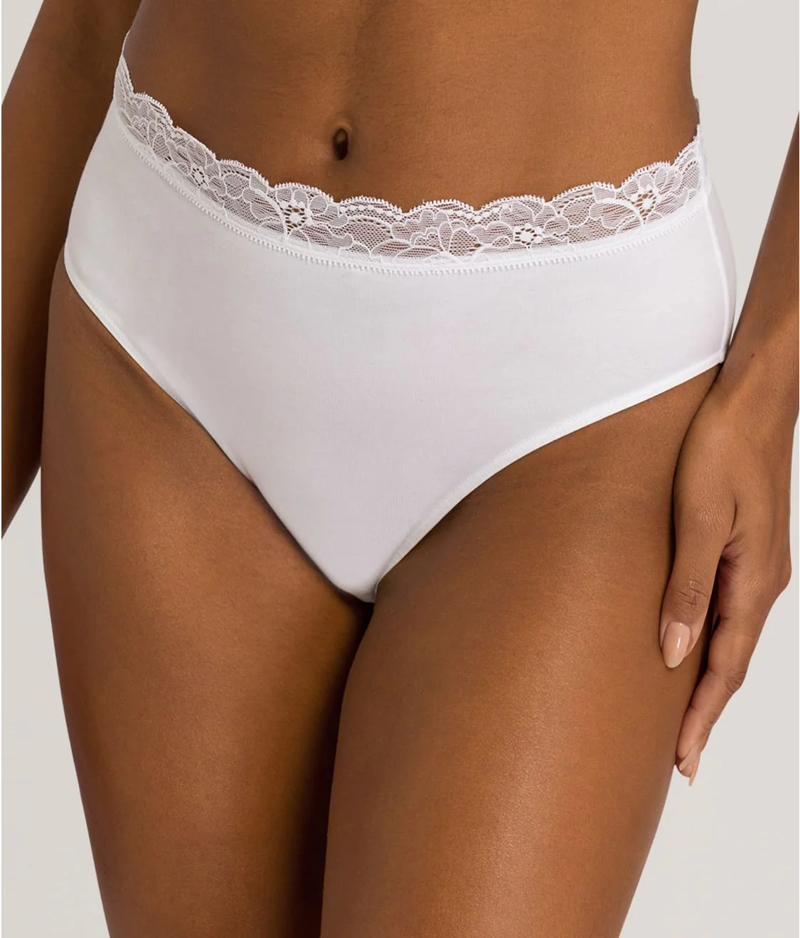 Cotton Lace Lace Trim Cotton Full Brief - Image 7