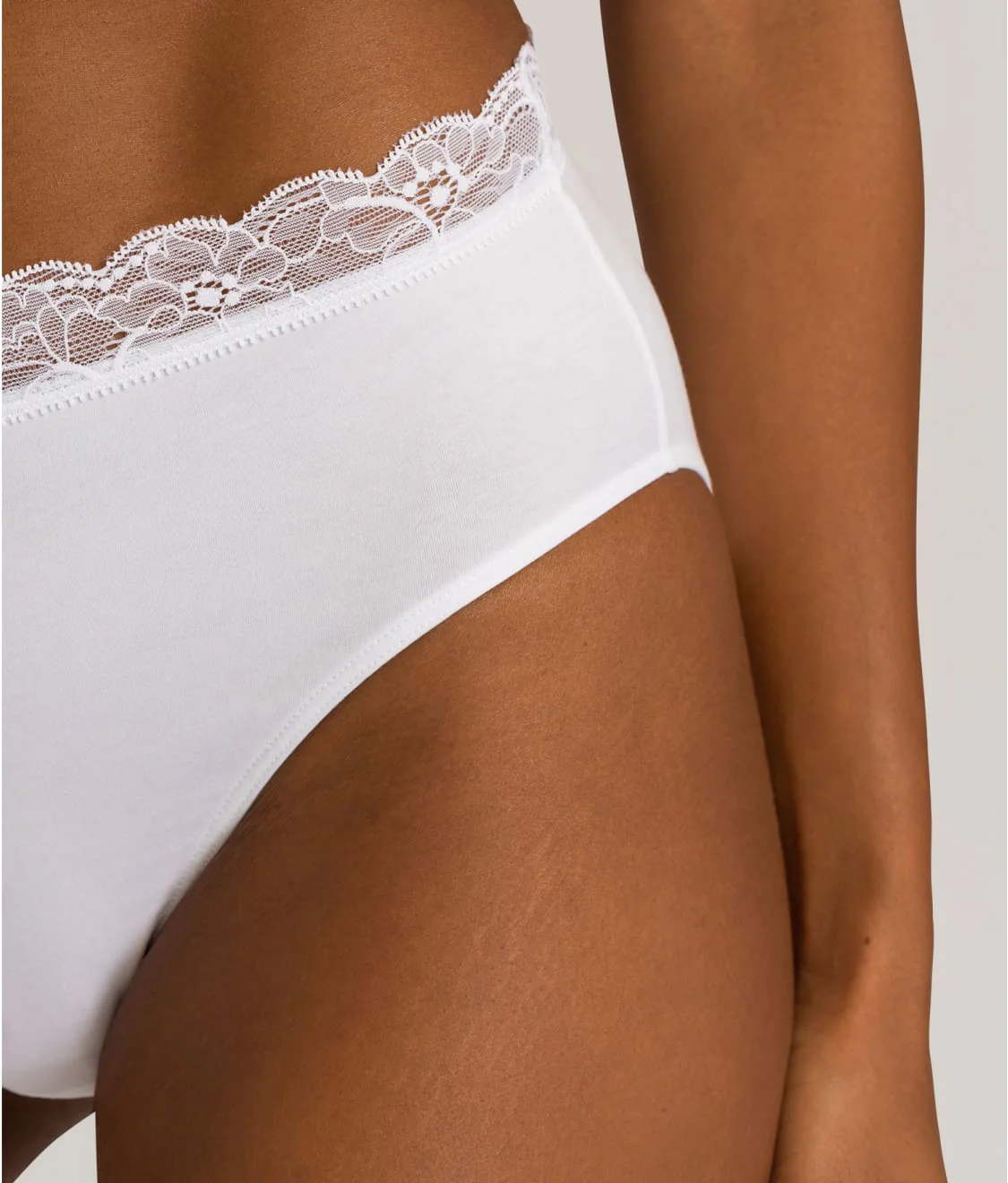 Cotton Lace Lace Trim Cotton Full Brief - Image 9