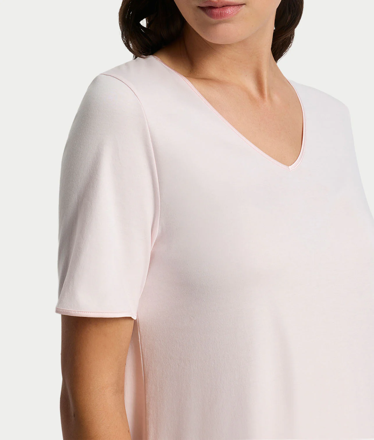 Cotton Silk V-Neck Cotton Nightgown - Image 14
