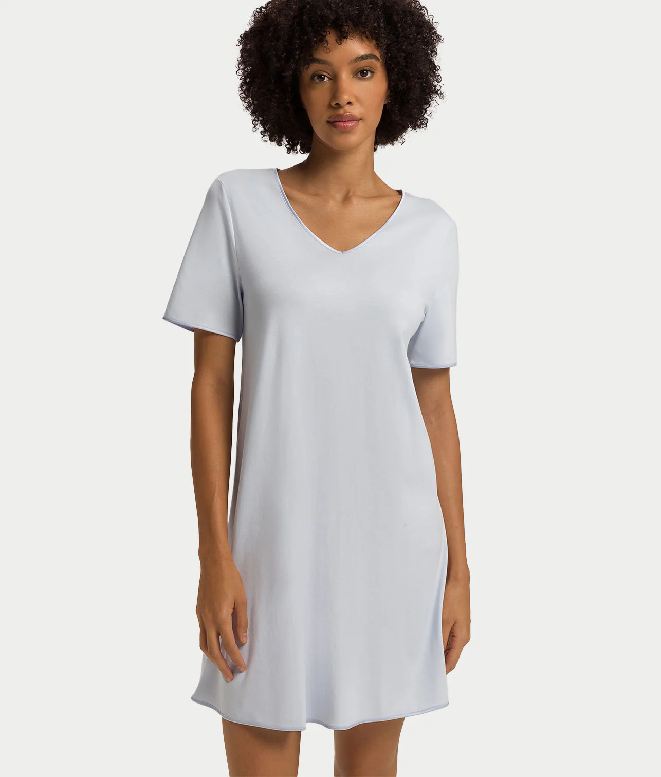 Cotton Silk V-Neck Cotton Nightgown - Image 6