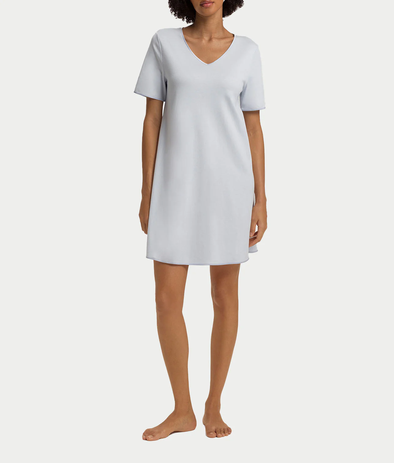 Cotton Silk V-Neck Cotton Nightgown - Image 8