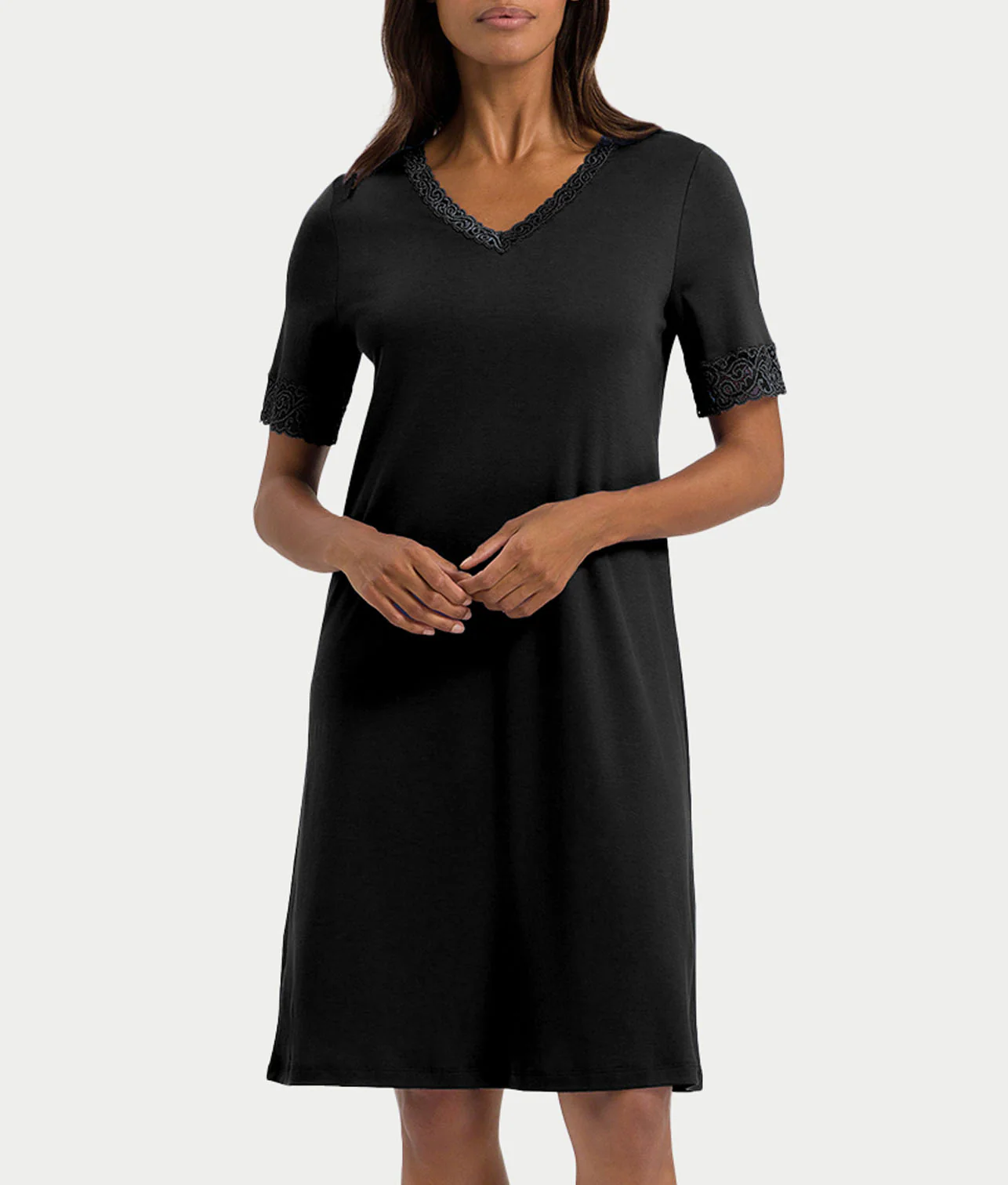 Moments Lace Trim Cotton Nightgown - Image 3