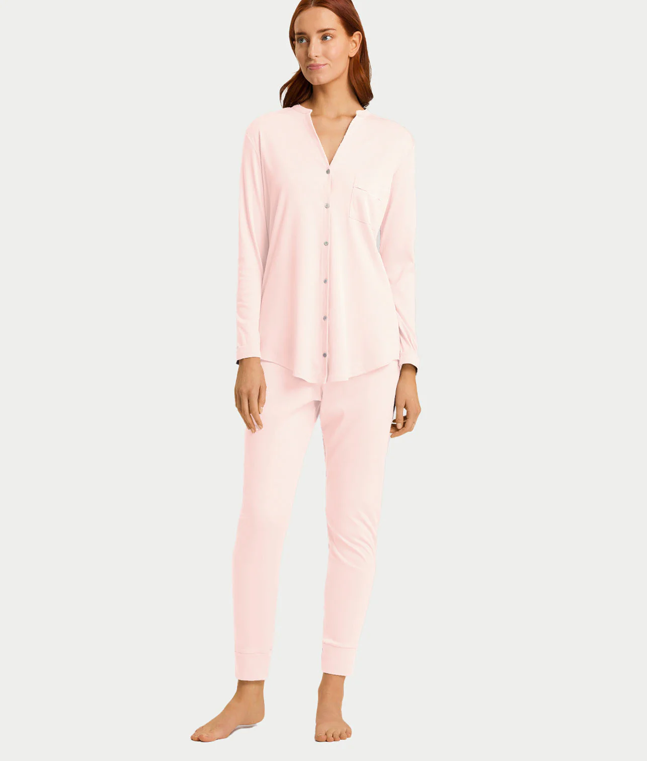 Pure Essence Button Front Soft Cotton Pajama Set - Image 11