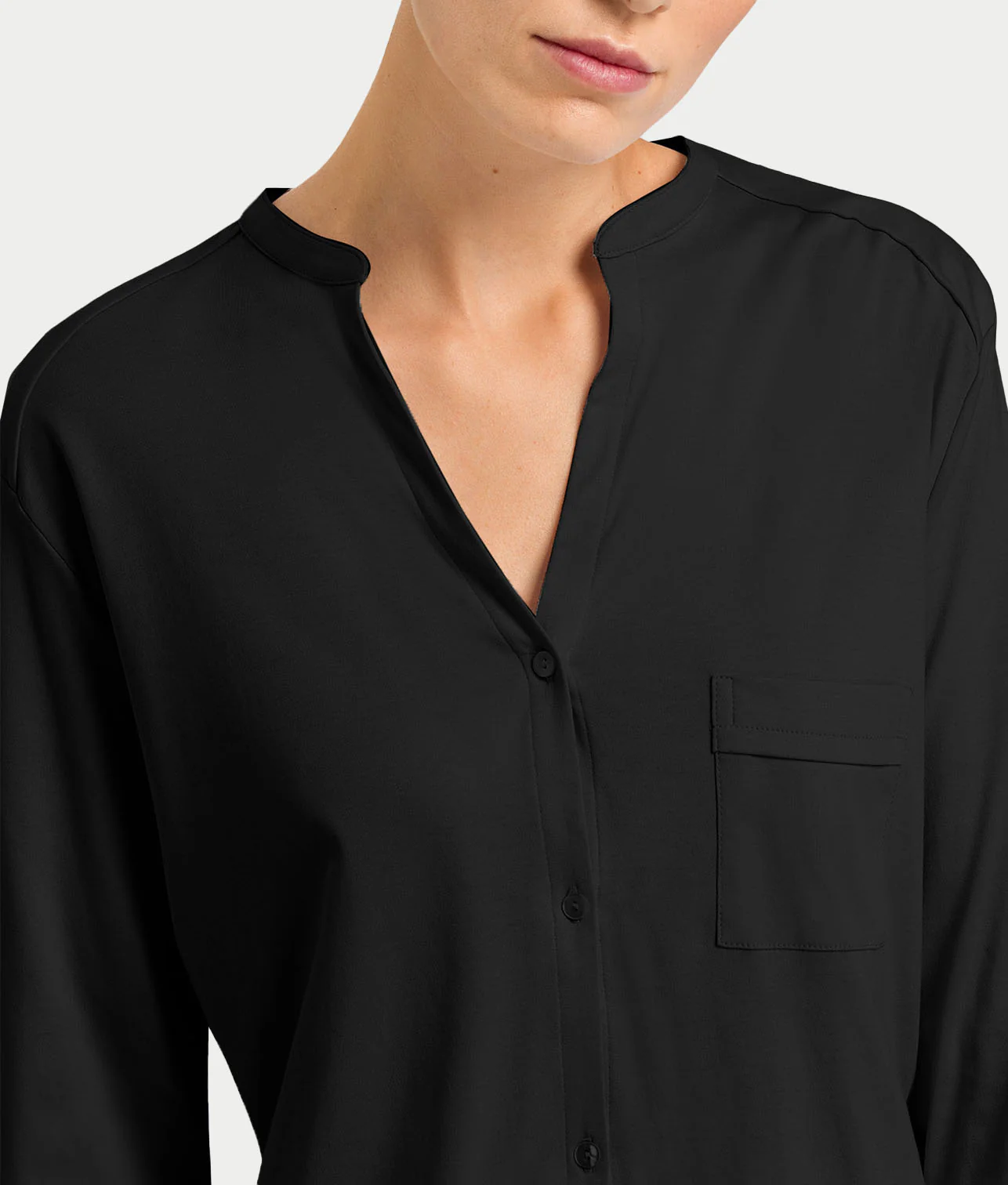 Pure Essence Button Front Soft Cotton Pajama Set - Image 3