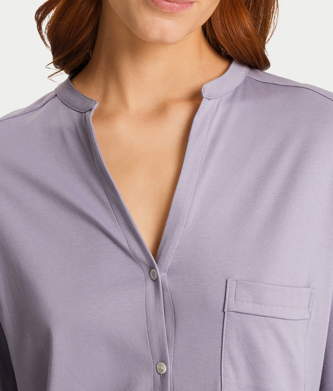 Pure Essence Button Front Soft Cotton Pajama Set - Image 6