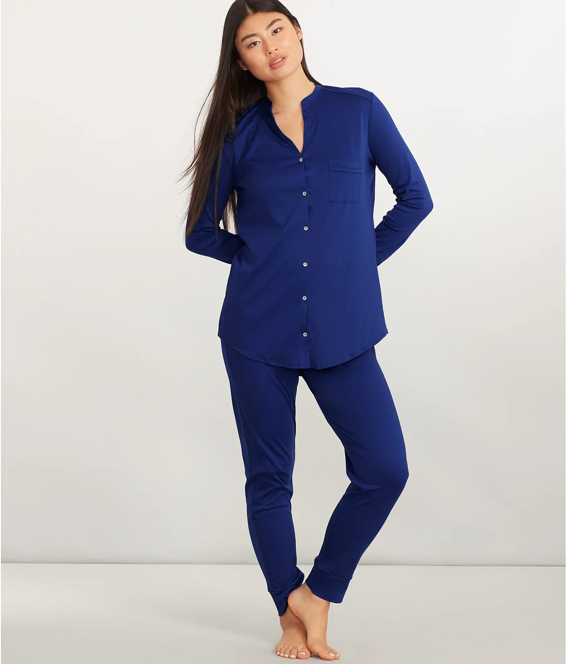 Pure Essence Button Front Soft Cotton Pajama Set - Image 8