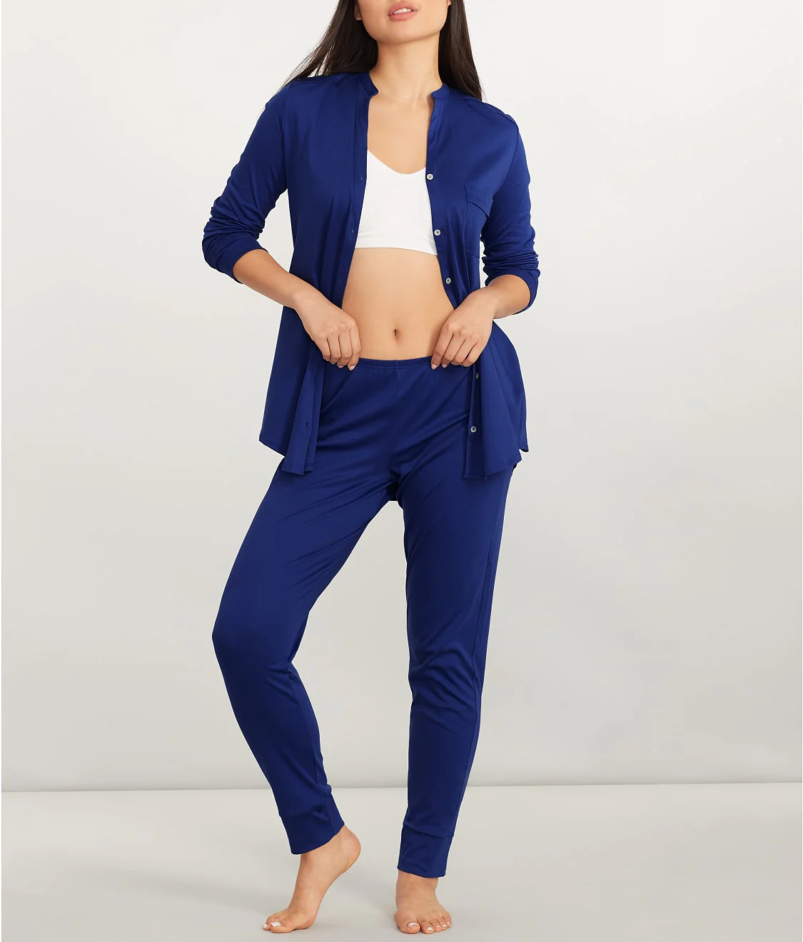 Pure Essence Button Front Soft Cotton Pajama Set - Image 9