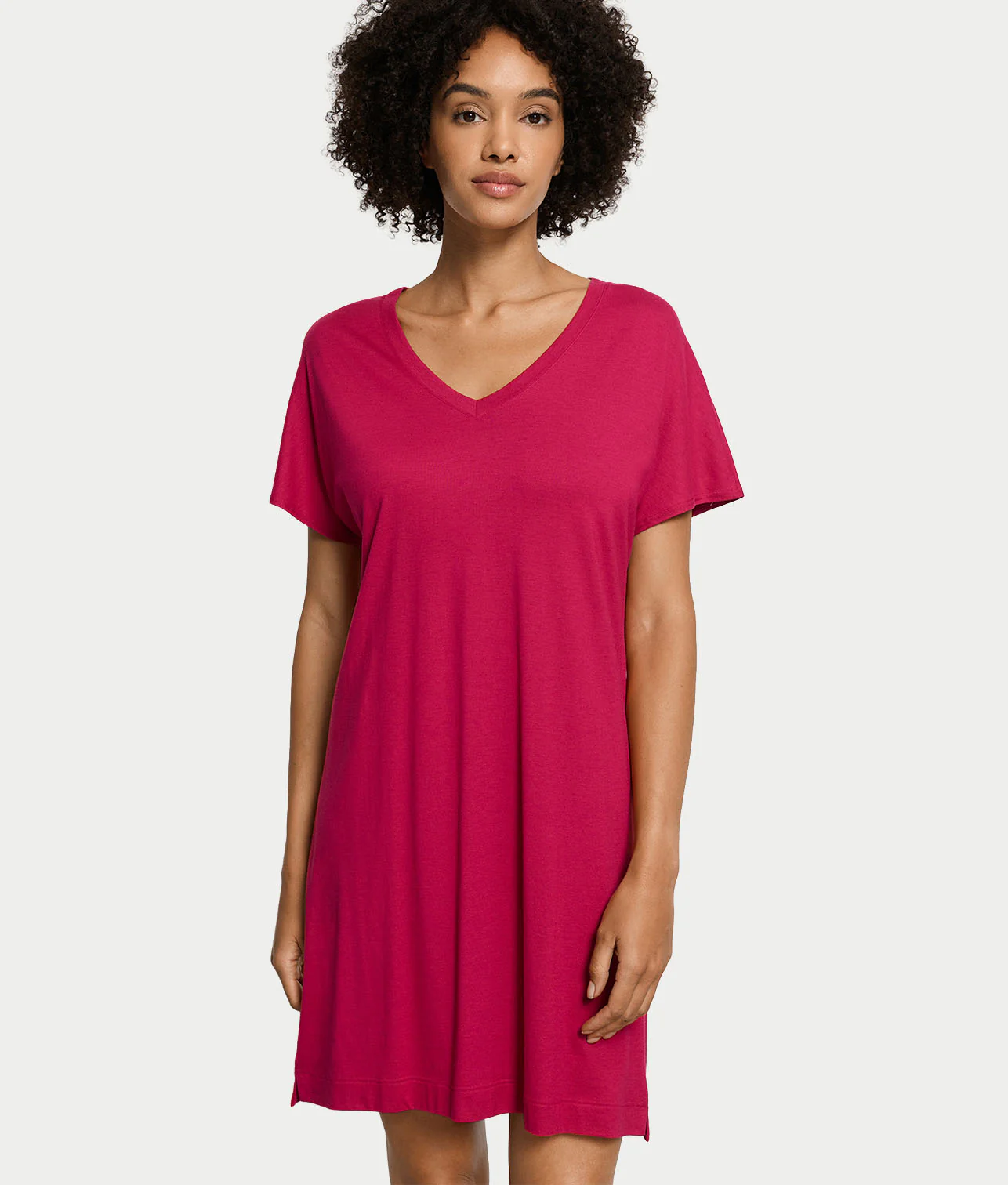 Sleep and Lounge V-Neck Cotton And TENCEL™ Nightgown - Image 10