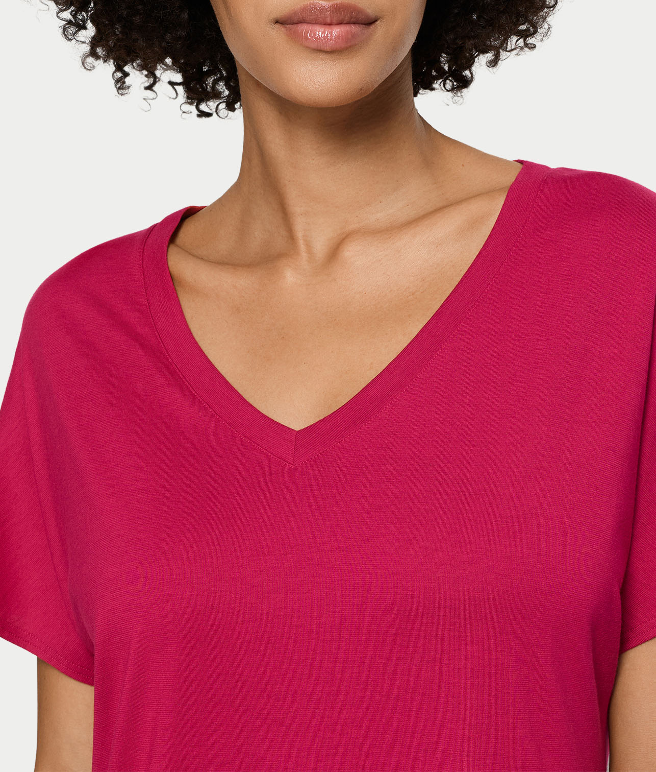 Sleep and Lounge V-Neck Cotton And TENCEL™ Nightgown - Image 13