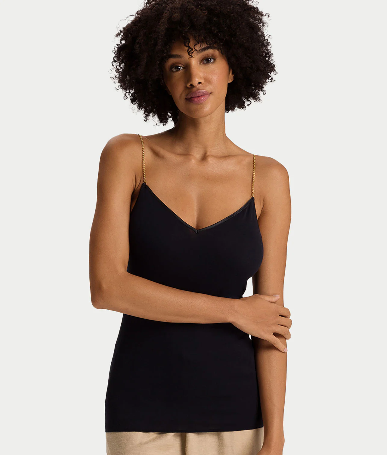 Cotton Seamless Cotton Camisole With Jewelry Strap
