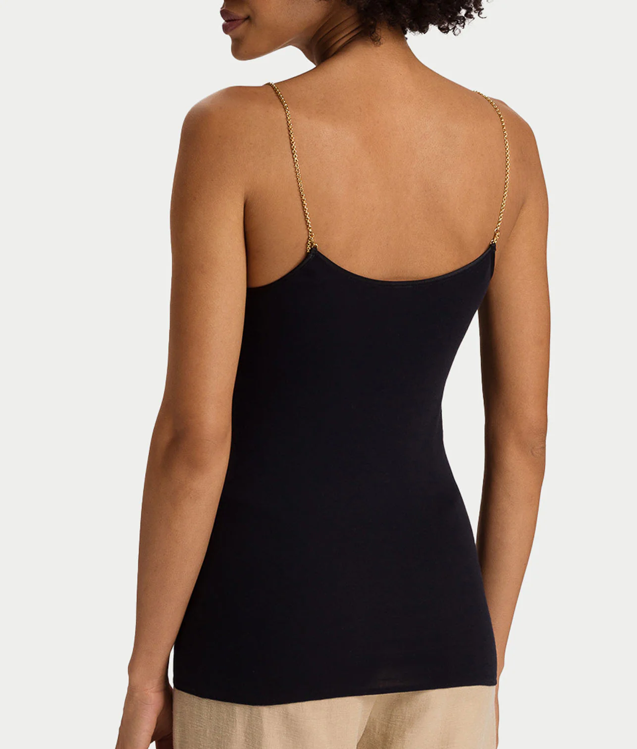 Cotton Seamless Cotton Camisole With Jewelry Strap - Image 2