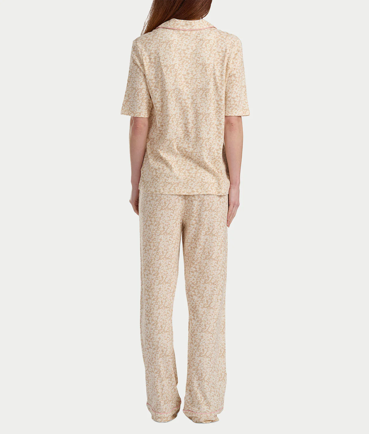 Notch Collar Elbow Sleeve Pajama Set - Image 28