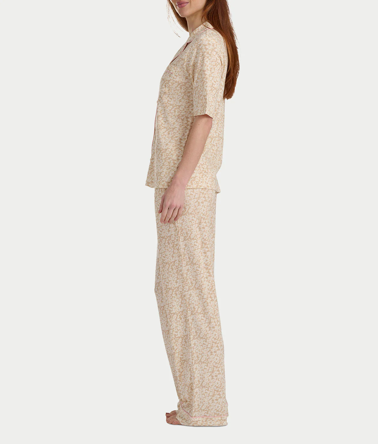 Notch Collar Elbow Sleeve Pajama Set - Image 29