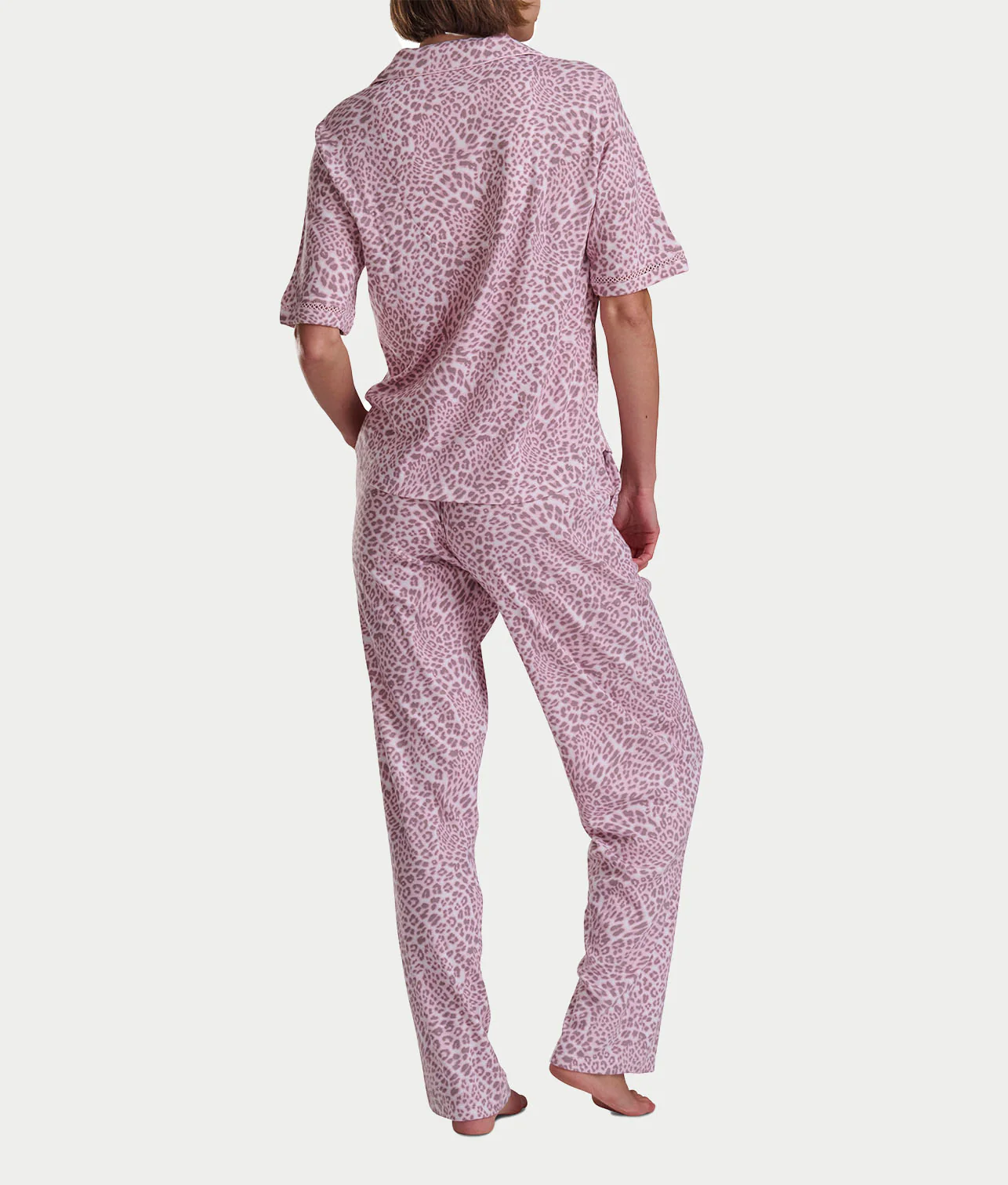 Romantic Fields Notch Collar Pajama Set with Lace - Image 12
