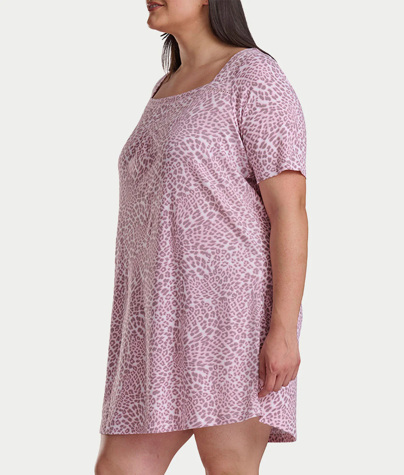 Plus Size Romantic Fields Elbow-Length Sleep Shirt - Image 4