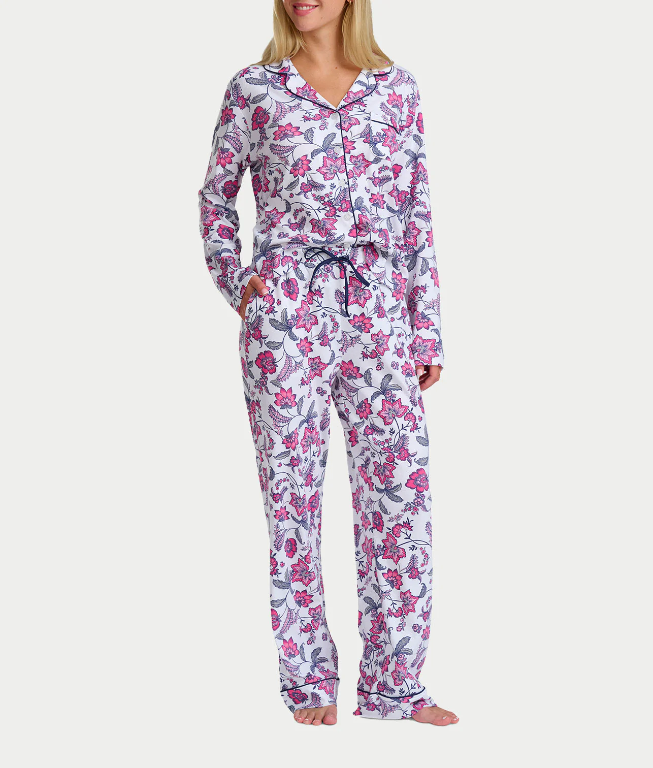 Jolly & Bright Long Sleeve Notch Pajama Set - Image 10