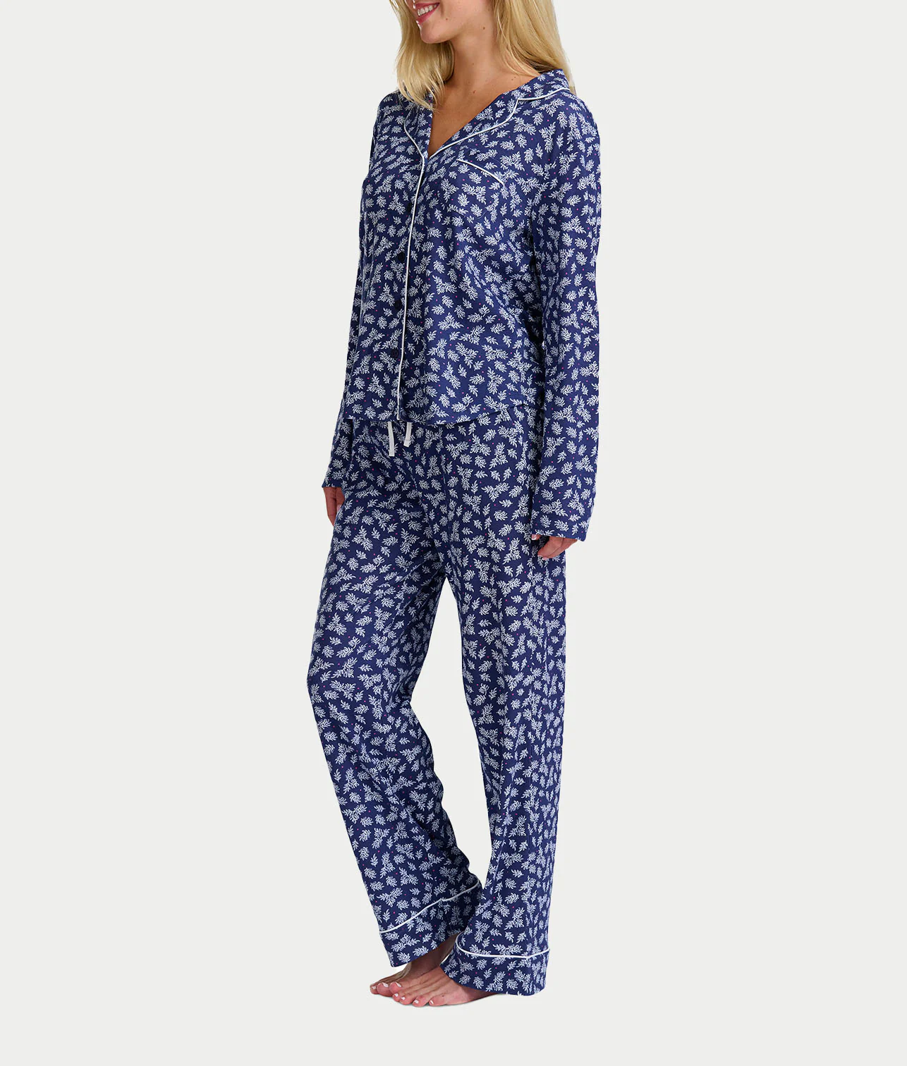 Jolly & Bright Long Sleeve Notch Pajama Set - Image 7