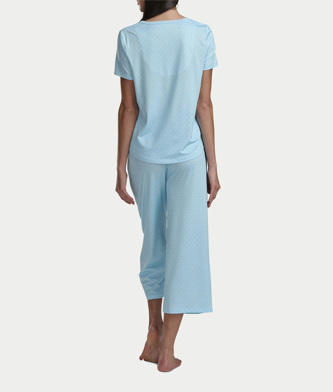 KN Cool Scoop Neck Tee Knit Capri Pajama Set - Image 12