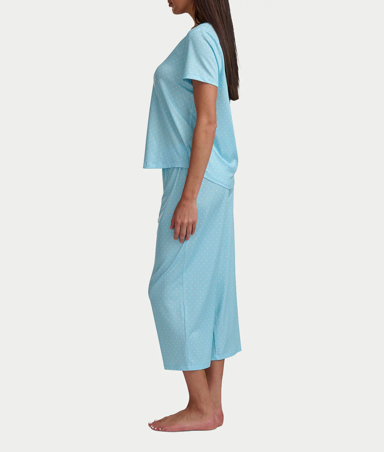 KN Cool Scoop Neck Tee Knit Capri Pajama Set - Image 13